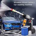 Cordless high Pressure car washer . Wireless pressure washer . Solar washer .bike washer . Rechargeable Portable Power Cleaner with Multi-Function Nozzle Suitable for Car Washing Gardening. 
