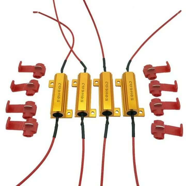 4Pcs LED Indicator Ballast Flash Rate Relay Turn Signal Bulbs 50W 6 Ohm ...