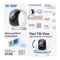TP-Link Tapo C232 5MP Pan/Tilt AI Home Security Camera, Wireless or Wired Connection, 3K 5MP, 360°, Free AI Tracking, Two-Way Audio, Night Vision, Baby Monitor, Smart Detection and Notifications. 