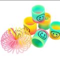 Rainbow Spring Toy Assortment (Pack of 12) Mini Plastic Coil Spring Toy Bright Colors and Shapes Rainbow Magic Spring for Kids. 