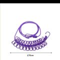 1pcs Portable Clothesline Windproof Clothes Rope Drying Rack Cloth Hanging Line Outdoor Camping Traveling Indoor Multifunction Tools *190cm rope and 12clips*. 