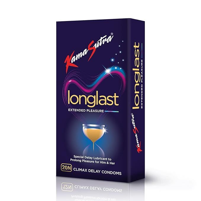 Pack of 20 Kamasutra Longlast Dotted Condoms