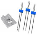 3 PCS Twin Needles Size 2/3/4mm And Wrinkled 9 Grooves Sewing Presser Foot Feet For Singer Brother Sewing Machine Accessories. 