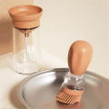 Portable Kitchen Oil Bottle Silicone Brush Control Quantitative With Barbecue Spray Bottle For BBQ Cooking Baking Oil Dispenser. 