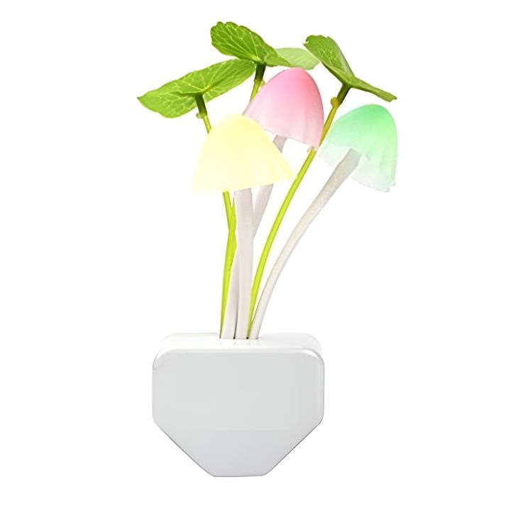 Smart Mushroom Lamp LED Night Light with Sensor Intelligent Light Control Led Night Light Plug, Mushroom Lamp Intelligent Light Control Lamp, Sensor Night Light, Automatic Night Lamp, Decorative Mushroom Light, Energy Saving LED Lamp (No Color Choice)