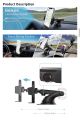 Beikell Adjustable Car mobile Holder Mount Cradle for Car with One Button Release and Strong Sticky Gel Pad-Red. 