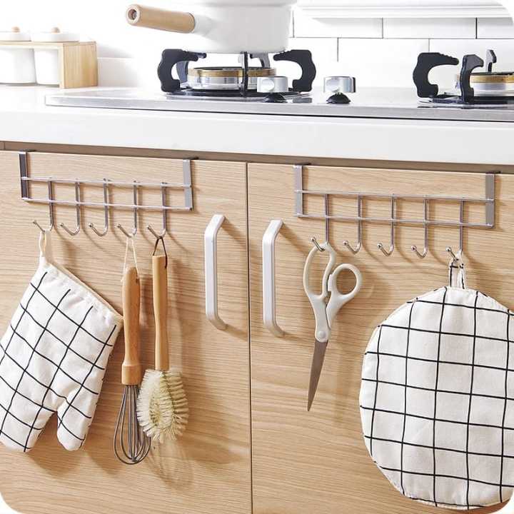 Kitchen%20Cabinet%20Door%20Hooks%20Multifunctional%20Hat%20Bag%20Towel%20Hanger%20over%20the%20door%20Hooks%20for%20Hanging%20Rack%20Bathroom%20Organizer%205%20hooks%20-%20Image%203