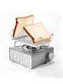 304Stainless Steel Foldable Portable Camping Stovetop Toaster - Perfect for Hiking, Picnic and Outdoor Use.