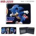 Sonic Peripheral Wallet Super Sonic Mouse Short Half-fold Card Holder Full Color Cartoon Anime Coin Purse Wallet. 