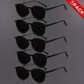5PCS Retro Small Round Sunglasses Men Women Lightweight Vintage UV400 Lenses Fashion Shades. 