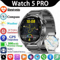 BOXUXING 2026 New NFC Smart Watch 5 Pro Men 360*360 AMOLED Screen Heart rate Bluetooth Call IP68 Waterproof Man Smartwatch.