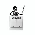  4 Inches - Single Dangerr Sign Patch Label Tag designed Self adhesive Wall Car Stickers for Kids, School, Switch Board. 