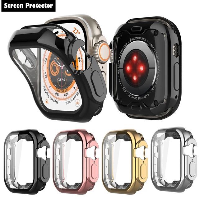 Soft TPU Protective Case for iWatch Ultra 49mm, Anti Scratch Shell, Screen Protector, Durable Cover