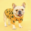 1PC Turmeric Cactus Sweater Pet Clothes Dog Cat Autumn Thickened Warm Pullover Elastic Knitted Sweater. 