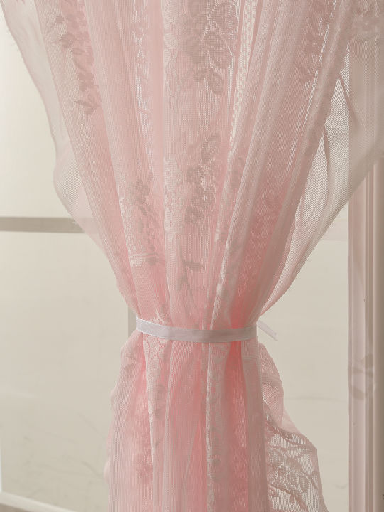 78%20Inch%20Pink%20Lace%20Round%20Mirror%20Rod%20Pocket%20Curtains%20for%20Girls%20Cute%20Atmosphere%20Bedroom%20Balcony%20Home%20Decor%20Curtains%20-%20Image%205