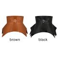 Black Brown Irregular Pu Leather Long Wide Belt Punk Style Women Fashion Autumn Winter Waistband Corset Belt.