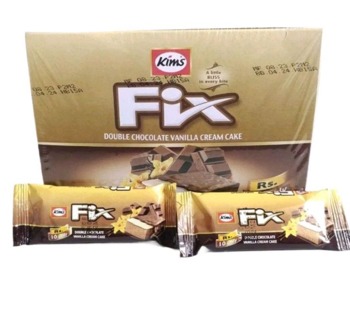Fix Double Chocolate Coated Vanilla Cream Cake Pack of 15 PCs in 1