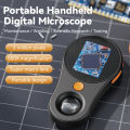 500X Magnification Digital Handheld Microscope Magnifier Magnifying Glass with Light for Electronics Coins Jewelry Watch Repair. 