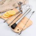 8 Inch Cocktail Muddler and Mixing Spoon, Stainless Steel Cocktail Muddler Home Bar Bartender Tool Barware Set.