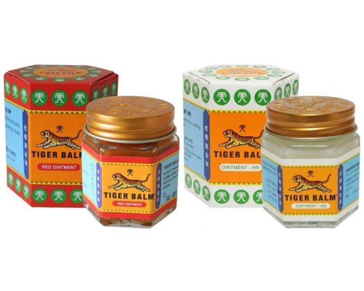 Tiger balm red+white, herbal massage, ointment for muscle pain relief, menthol
30 gm Each