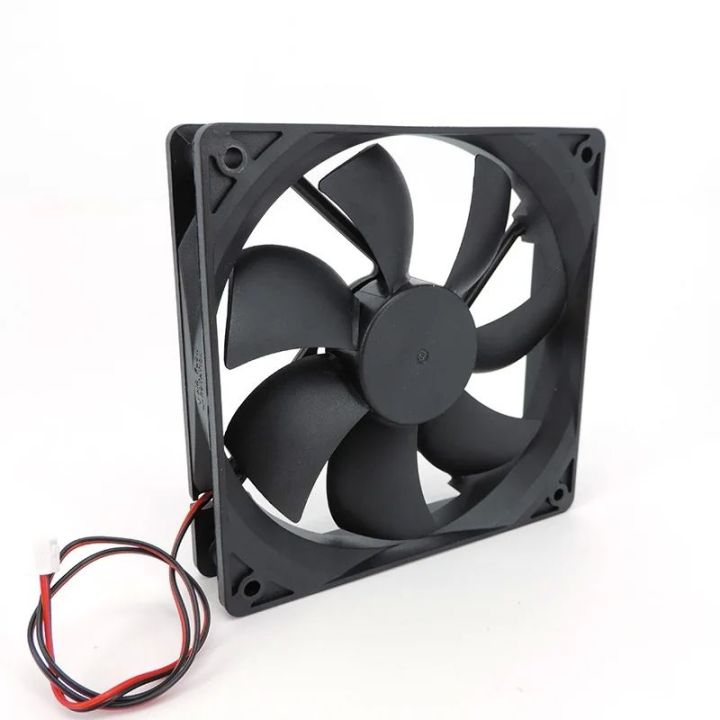 100% Brand New 12v 0.12A Fan Dual Ball Bearings 120mm x 120mm x 25mm 5 inch 12v Brushless DC Cooling Exhaust Fan, For Desktop