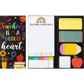Teachers' Day Theme Sticky Note Combination This multi-piece set of cute school themed handbill stickers cartoon Sticky notes. 