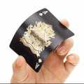 waterproof black colour plastic plying card. 