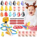 3/6PCS Racing Car Train Toy Sets Duck/Pig/Dinosaur/Penguin Climb Stairs Toy Roller Coaster Toy 3 Years Kids for Slide Climbing.