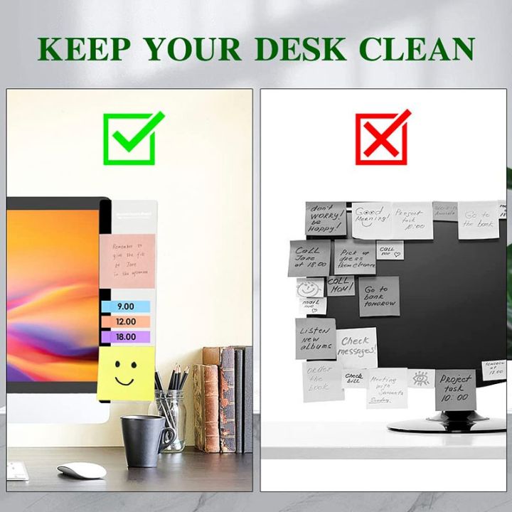 Computer Monitor Message Board Sticky Note Holder Office Screen Memo ...