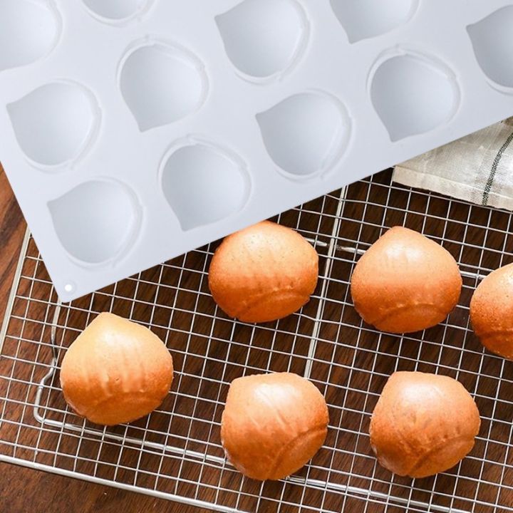 (AE) 15-compartment scratch-proof hazelnut silicone mold (multicolor)