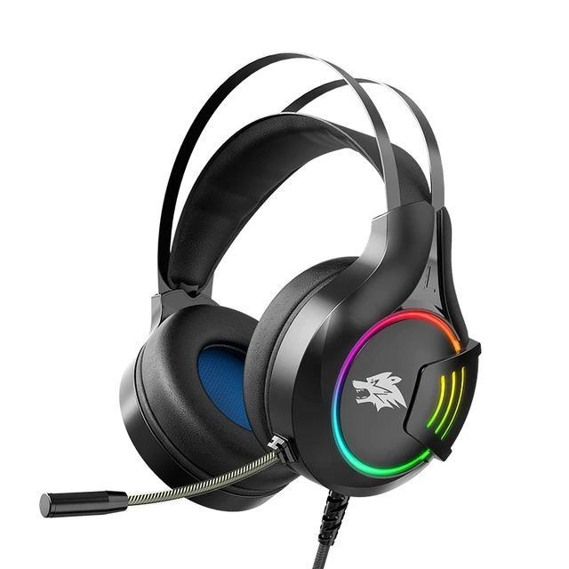 Gaming Headphones Surround Stereo Headphones with Mic LED Lights over-ear Headphones