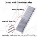 Pet Dematting Comb Stainless Steel Pet Grooming Comb for Dogs and Cats Gently Removes Loose Undercoat Flea Comb Pretty&Better. 