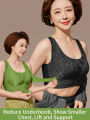 Embossed Floral Tank Bra Women’s Seamless Wirefree Bra Side Buckle Push Up Anti-Sag Comfort Everyday Underwear. 