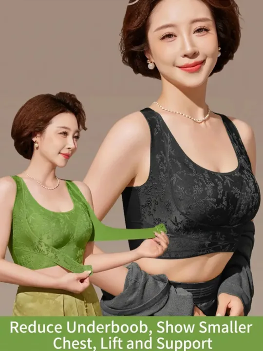Embossed%20Floral%20Tank%20Bra%20Women%E2%80%99s%20Seamless%20Wirefree%20Bra%20Side%20Buckle%20Push%20Up%20Anti-Sag%20Comfort%20Everyday%20Underwear%20-%20Image%203