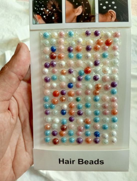A Complete pack of Sticky Hair Beads for Hair Styles Special Gift for Baby Girls
