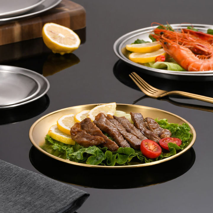 Korean%20Stainless%20Steel%20Disc%20Golden%20Cafe%20Tray%20Fruit%20Plate%20Cake%20Plate%20Bone%20Shallow%20Plate%20Snack%20Kitchen%20Home%20Outdoor%20Dinner%20Plate%20-%20Image%204