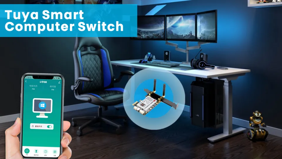 Scheda USB Pesfehhy Per Accensione PC Da Remoto | Wi-Fi + Bluetooth, Compatibile Con Tuya, Con Funzione Reset E Timer