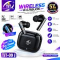 TIT-09 Wireless Bluetooth Earbuds | Touch Control, Deep Bass, ENC Noise Reduction, Gaming Mode, Charging Case & Type-C Charging. 