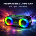 WKSHOP BLUK’S BX-88 Rechargeable Bluetooth Speaker | Powerful Sound | Deep Bass | RGB Lights | Bluetooth 5.3 | Portable Speaker. 