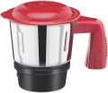 Bajaj Ruby 800-Watt Mixer Grinder with 3 Jars (White/Red).