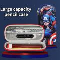 Spiderman 3D Printing Pencil Case Iron Man Cartoon Pen Bag Student Children Large Capacity Pencil Case Birthday Gifts. 