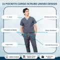 11 Pockets Scrub Suit For Ladies & Gents OT Kits For Doctors Outfit & Medical Staff Hospital Uniform For Male & Female. 