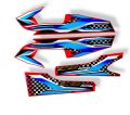 Bike Sticker 125 Tanki tapa/4piece Sticker for Honda 125 2 piece for tapa and 2 piece for Tanki/Bike sticker 125/Sticker for bike Honda 125 Motorcycle/Sticker for Tanki tapa 125/bike decoration accessories/125 sticker for tanky tapy/125 Sticker  kit red. 