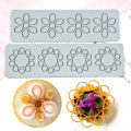 Chinoiserie Cool Pavilion Sugar Flipping Lace Pad DIY Leaf Flower Swan Chocolate Thin Crisp Cake Decoration Baking Silicone Mold. 