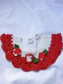 1 piece Kushikatar gola kushikatar baby neck for any size made by Noytar best for summer baby girls Handmade Fashionable cute Crochet Baby Neck Design dress for girls 1 peices white and Green Colour Kushikatar jamar gola crochet babykushikatar jamar gola. 