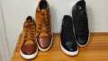 Boot converse high shoes for man necking up rubber sool with windproof fabrics leather shoes. 