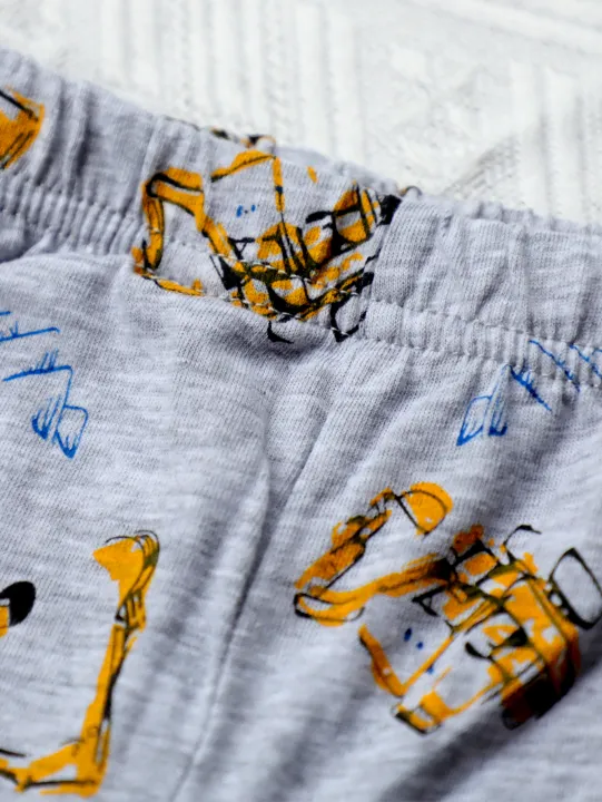 New%20Spring%20Autumn%20Children's%20Homewear%20Set%20Grey%20Long%20sleeved%20Pants%20Set%20Boys%20Girls%20Pajamas%20excavator%20Nightwear%20-%20Image%204