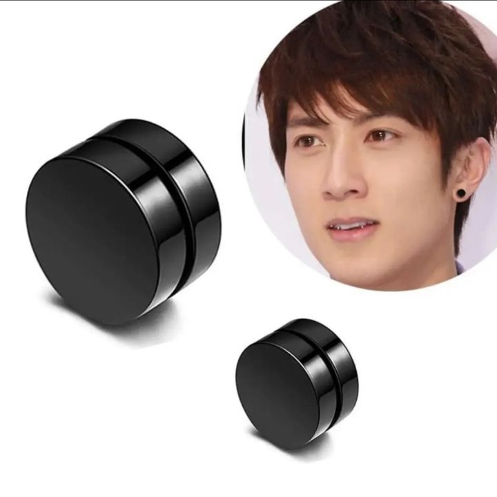 Black/Stainless Magnetic Steel Studs For Boys And Women Best Quality