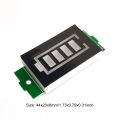 1/2/3/4/6/7/8S Lithium Battery Level Indicator LED Display Lithium Battery Meter Display Module 4 Sections 3-34V 5mA. 