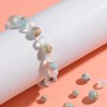 1 Piece Aura Quartz and Ocean Sediment Beaded Bracelet - Unisex - Homeopathic Crystal Jewelry - Brings Abundance - Prosperity. 